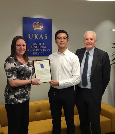 UKAS official held a grand ceremony of accreditation certificate for HXQC